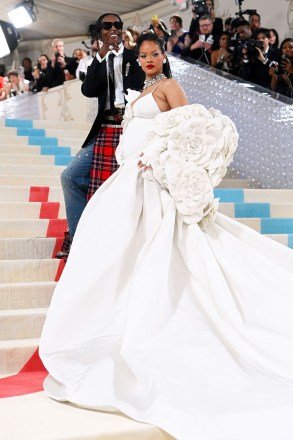 Rihanna and ASAP Rocky The Metropolitan Museum of Art's Costume Institute Benefit, celebrating the opening of the Karl Lagerfeld: A Line of Beauty exhibition, Arrivals, New York, USA - 01 May 2023