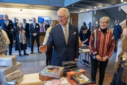 As the Jewish community prepares to celebrate Chanukah, His Majesty King Charles III visited JW3, a Jewish community centre that is open to all faiths and acts as a hub for the arts, culture, social action and learning in North London. Founded by Dame Vivien Duffield DBE, JW3 opened in October 2013 with a vision of a vibrant, diverse, unified British-Jewish community, inspired by and engaged with Jewish arts, culture, learning and life. King Charles III watched local school girls wrap presents King Charles III visits JW3 Jewish Community Centre, London, UK - 16 Dec 2022